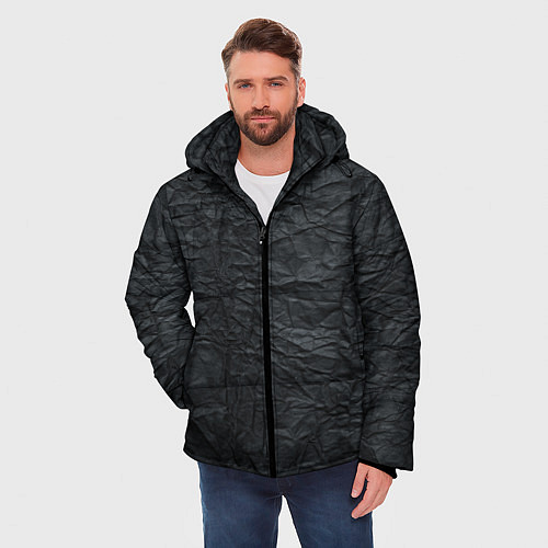 Мужская зимняя куртка Черная Бумага / 3D-Черный – фото 3