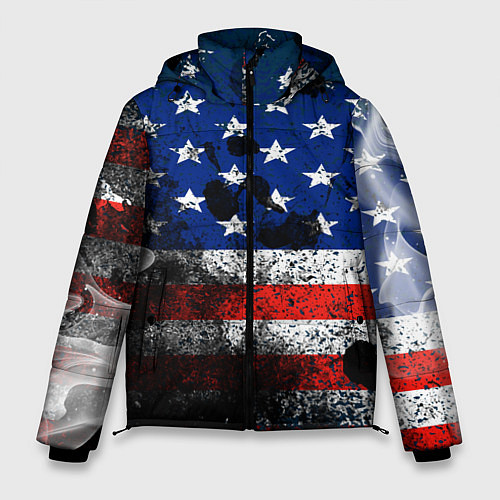 Мужская зимняя куртка США / 3D-Красный – фото 1