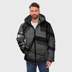 Куртка зимняя мужская ПЛИТЫ 3D, цвет: 3D-черный — фото 2