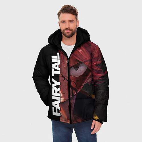 Мужская зимняя куртка FAIRY TAIL ХВОСТ ФЕИ / 3D-Черный – фото 3