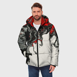 Куртка зимняя мужская Abstraction, цвет: 3D-черный — фото 2