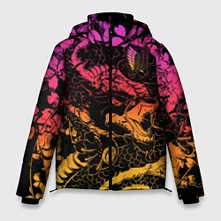 Куртка зимняя мужская Attack on titan, цвет: 3D-черный