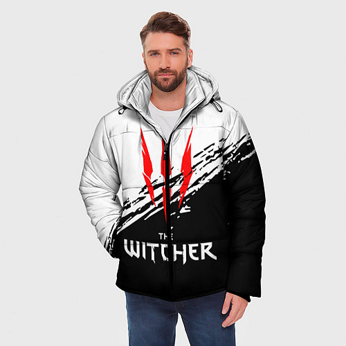 Мужская зимняя куртка The Witcher / 3D-Черный – фото 3