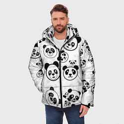 Куртка зимняя мужская Панды, цвет: 3D-черный — фото 2