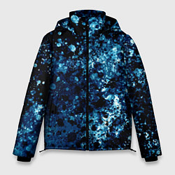 Куртка зимняя мужская Абстракция жидкость, цвет: 3D-черный