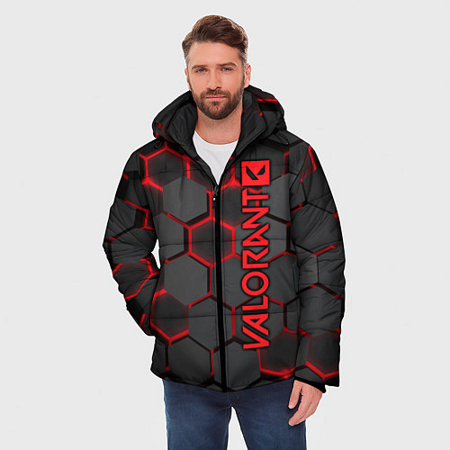 Мужская зимняя куртка Valorant / 3D-Черный – фото 3