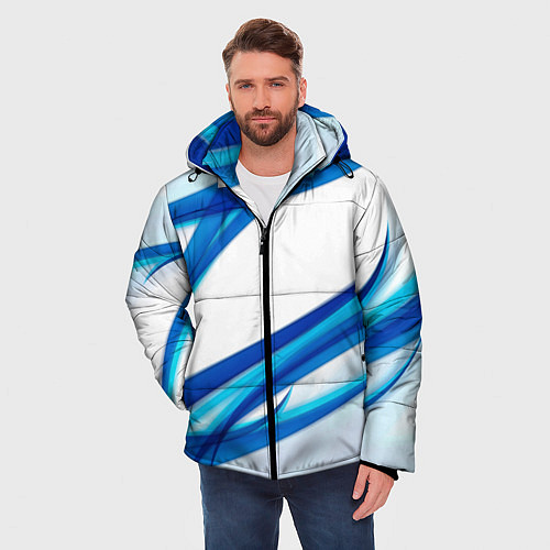 Мужская зимняя куртка STRIPES BLUE / 3D-Черный – фото 3