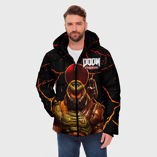 Мужская зимняя куртка Doom Eternal / 3D-Черный – фото 3