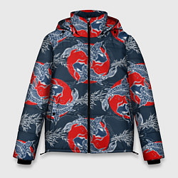 Куртка зимняя мужская Japanese carp, цвет: 3D-светло-серый