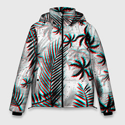 Куртка зимняя мужская ПАЛЬМЫ TROPICAL GLITCH, цвет: 3D-светло-серый