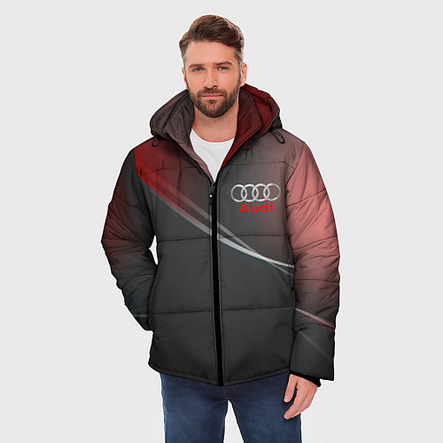 Мужская зимняя куртка AUDI / 3D-Черный – фото 3