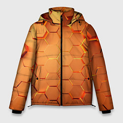 Куртка зимняя мужская Золотые 3D плиты, цвет: 3D-светло-серый