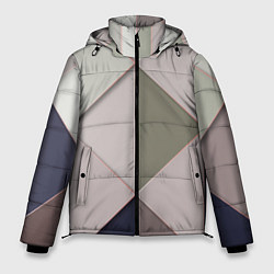Куртка зимняя мужская Треугольники, цвет: 3D-черный