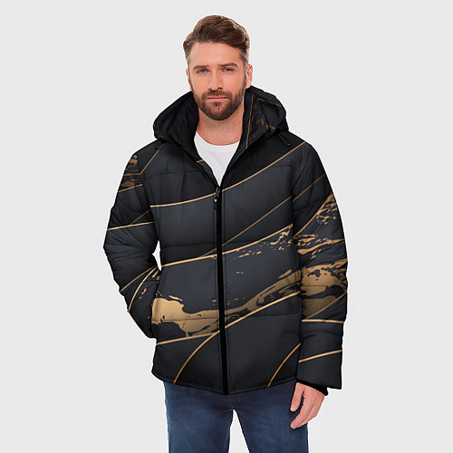 Мужская зимняя куртка Black gold / 3D-Черный – фото 3