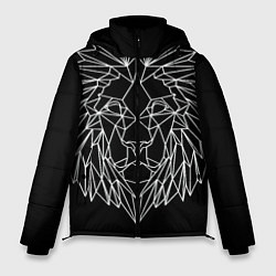 Куртка зимняя мужская Лев геометрический, цвет: 3D-светло-серый