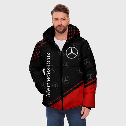 Мужская зимняя куртка MERCEDES МЕРСЕДЕС / 3D-Черный – фото 3