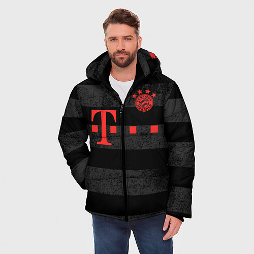 Мужская зимняя куртка FC Bayern Munchen / 3D-Черный – фото 3