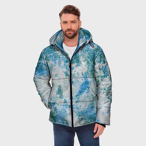 Мужская зимняя куртка Разлитая краска / 3D-Черный – фото 3