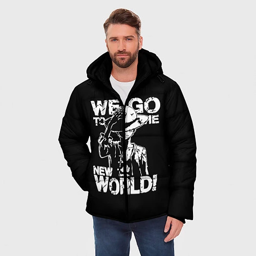 Мужская зимняя куртка WE GO TO THE NEW WORLD! / 3D-Черный – фото 3