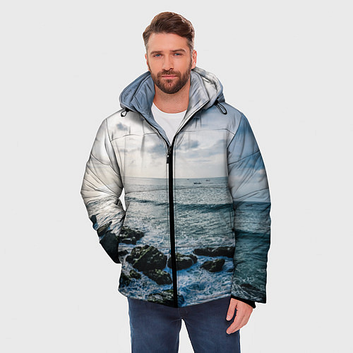 Мужская зимняя куртка Море / 3D-Черный – фото 3