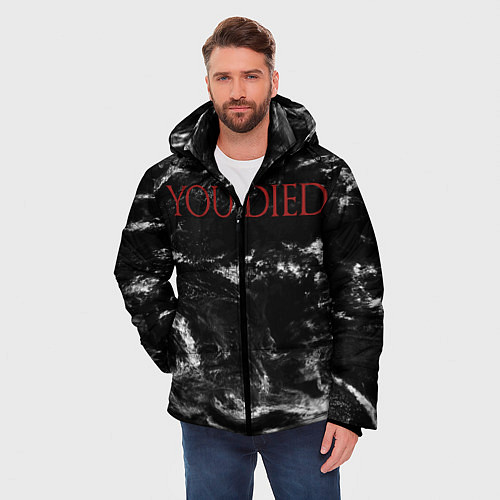Мужская зимняя куртка YOU DIED / 3D-Светло-серый – фото 3