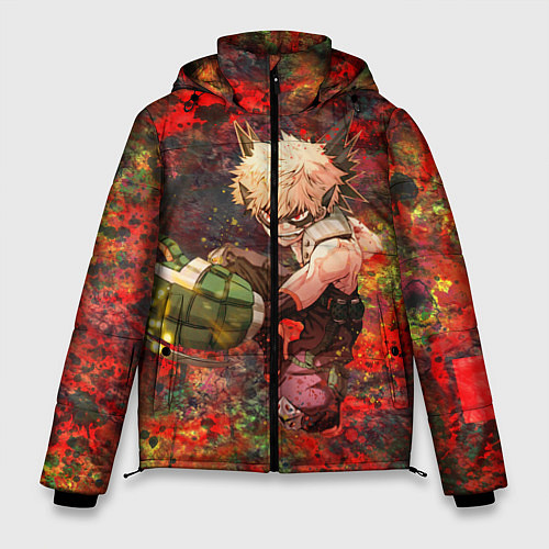 Мужская зимняя куртка Бакуго Кацуки / 3D-Красный – фото 1