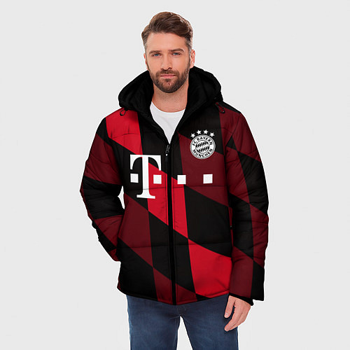 Мужская зимняя куртка ФК Бавария Мюнхен / 3D-Черный – фото 3