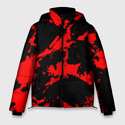 Куртка зимняя мужская Красный на черном, цвет: 3D-черный