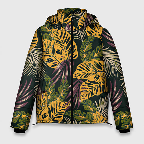 Мужская зимняя куртка Тропический лес / 3D-Красный – фото 1