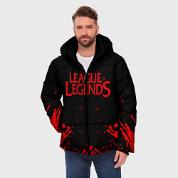Куртка зимняя мужская League of legends, цвет: 3D-светло-серый — фото 2
