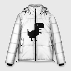 Куртка зимняя мужская Google динозаврик, цвет: 3D-черный