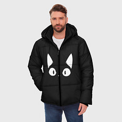 Куртка зимняя мужская Кошачья мордочка, цвет: 3D-черный — фото 2