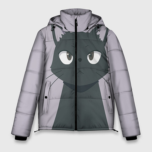 Мужская зимняя куртка Чёрный кот / 3D-Красный – фото 1