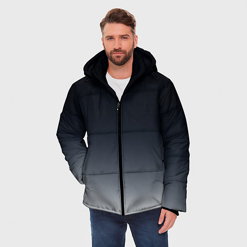 Мужская зимняя куртка Градиент / 3D-Черный – фото 3
