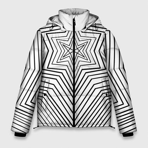 Мужская зимняя куртка Bring me the horizon white / 3D-Красный – фото 1