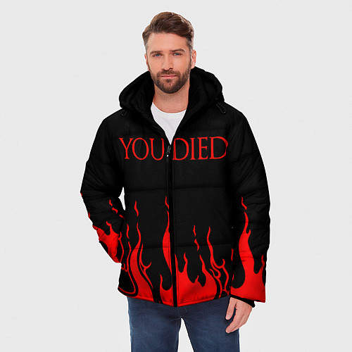 Мужская зимняя куртка YOU DIED / 3D-Черный – фото 3