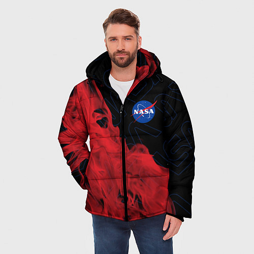 Мужская зимняя куртка NASA НАСА / 3D-Черный – фото 3