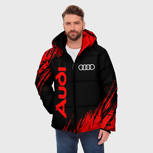 Мужская зимняя куртка AUDI АУДИ / 3D-Черный – фото 3