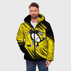 Куртка зимняя мужская Pittsburgh Penguins Sport, цвет: 3D-черный — фото 2