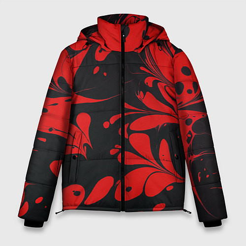 Мужская зимняя куртка Красный Мрамор / 3D-Красный – фото 1