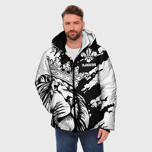 Мужская зимняя куртка Таджикистан / 3D-Черный – фото 3