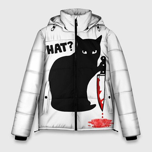 Мужская зимняя куртка What Cat / 3D-Красный – фото 1