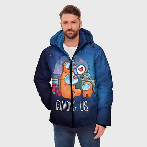 Мужская зимняя куртка Among Us Space / 3D-Черный – фото 3
