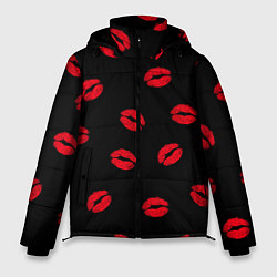 Куртка зимняя мужская Поцелуи, цвет: 3D-черный