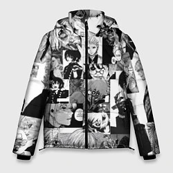 Куртка зимняя мужская Токийский гуль, цвет: 3D-черный