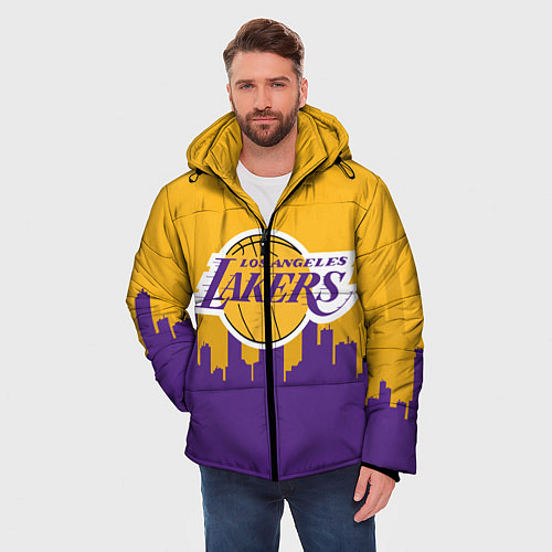 Мужская зимняя куртка LOS ANGELES LAKERS / 3D-Красный – фото 3