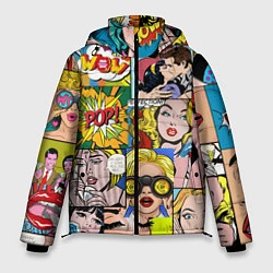 Куртка зимняя мужская Pop Art, цвет: 3D-черный