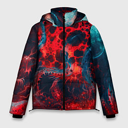 Куртка зимняя мужская Гигантский космический монстр, цвет: 3D-красный