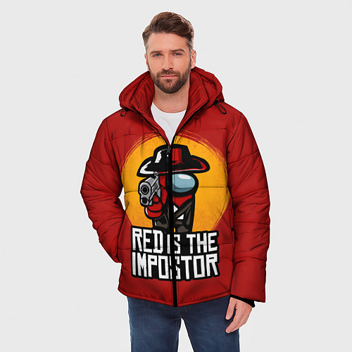 Мужская зимняя куртка Red Is The Impostor / 3D-Черный – фото 3