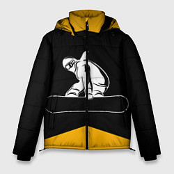 Куртка зимняя мужская Сноубордист, цвет: 3D-черный
